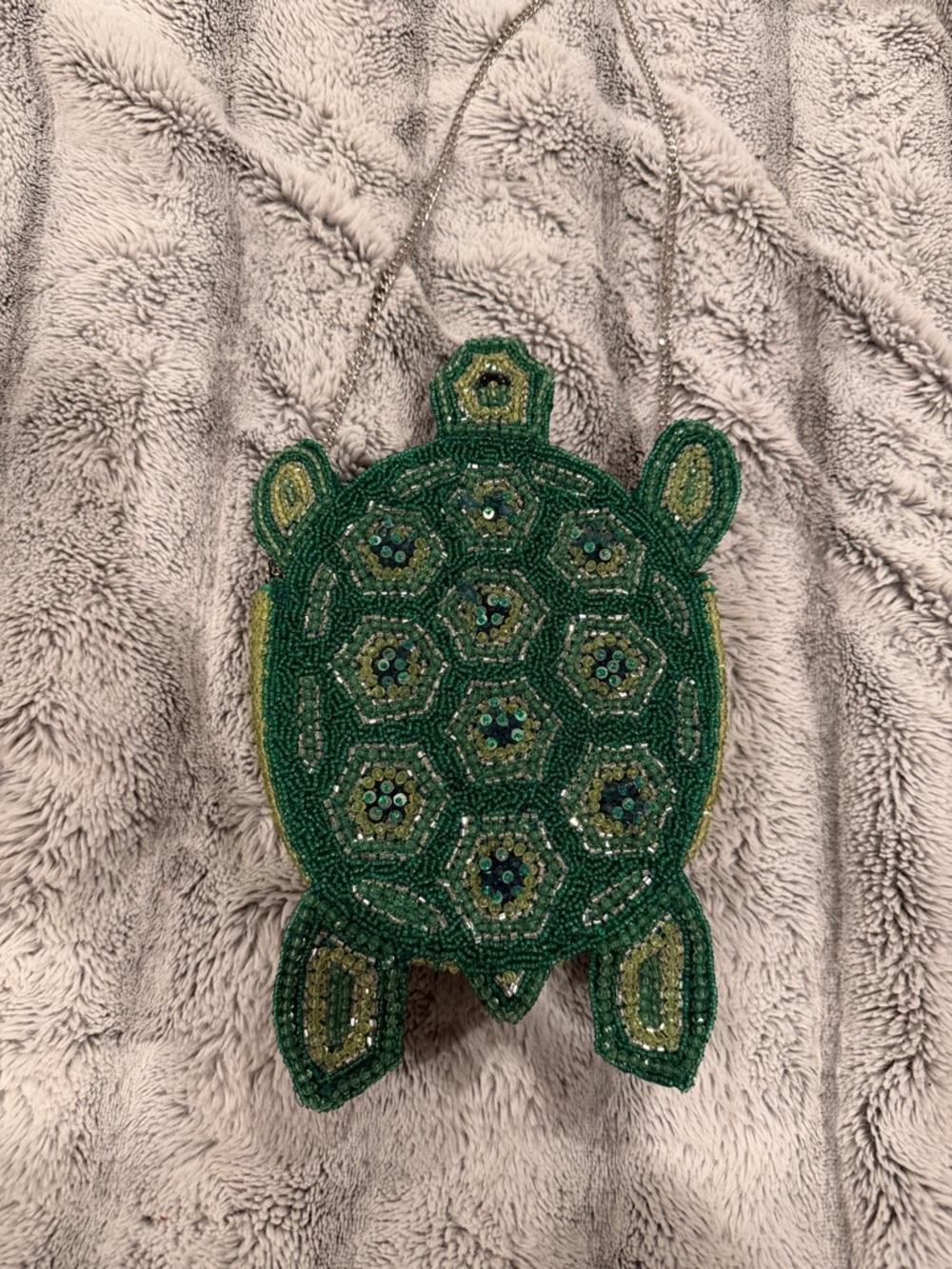Viral TikTok Beaded Turtle Crossbody Bag in Green